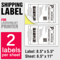 A4 paper barcode sticker shipping labels 2 per sheet letter sizes